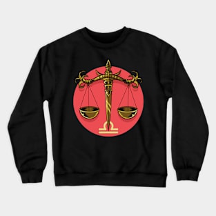 Zodiac - Star Sign - Libra - neg Crewneck Sweatshirt